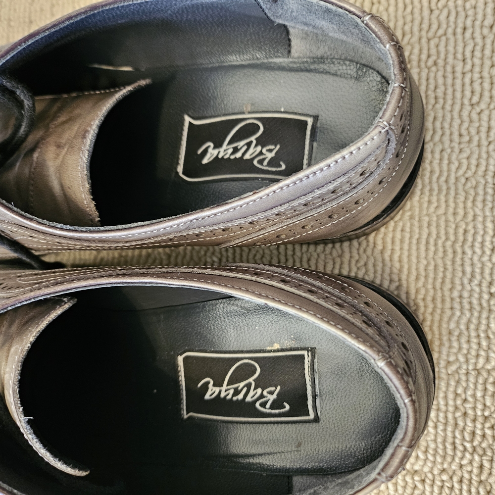 Men's Metal Gray Oxford Shoes Size 10 - Picture 8 of 8